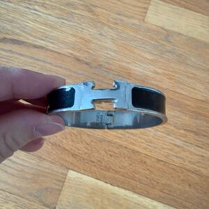 Hermes black clic H bracelet
